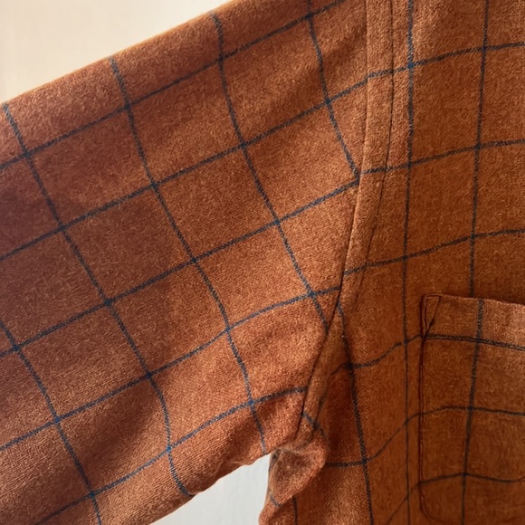 Vintage Le Chevron Plaid Wool Button Down Shirt.  Size XL. - Picture 8 of 16